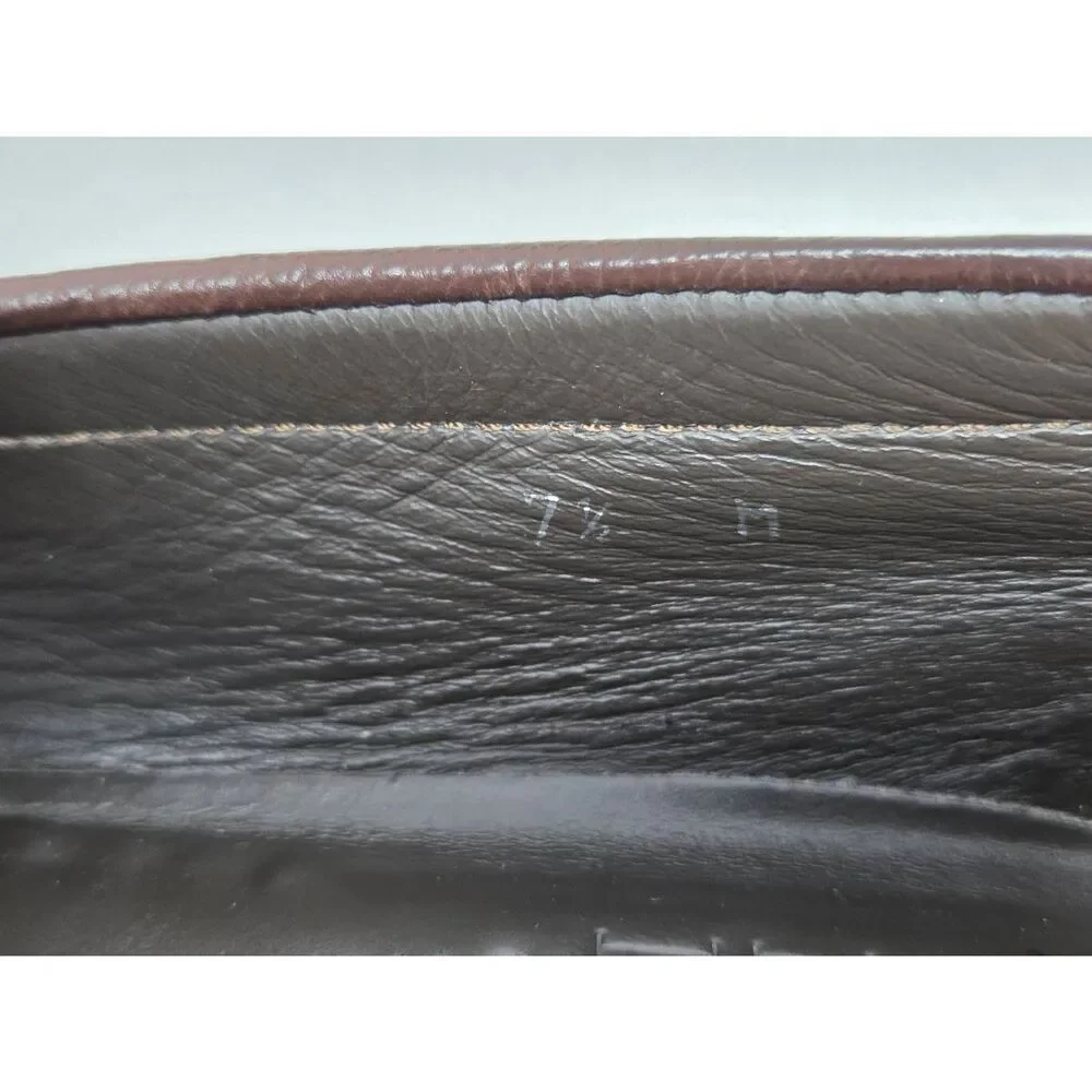 MONTE ROSSO MADE IN ITALY HORSEBIT LOAFER BROWN LEATHER MENS SIZE 7.52 M